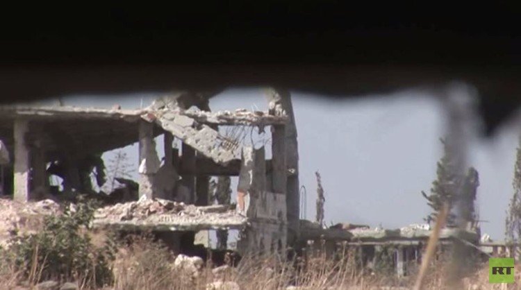 RT قرب مناطق القصف الروسي