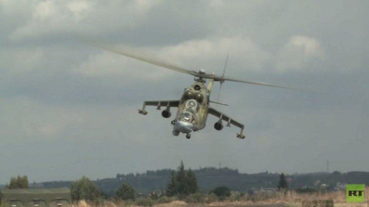 قناة RT ترصد جدارة المروحيات الحربية الروسية في سوريا