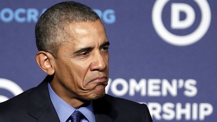 أوباما بمظهر قط غاضب