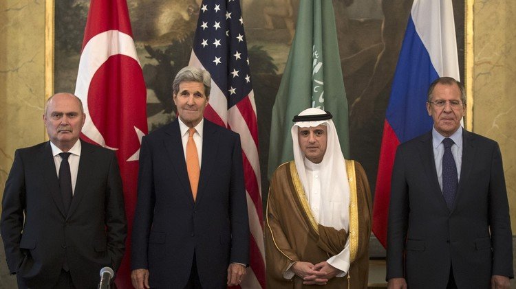 انطلاق اللقاء الرباعي بين روسيا والولايات المتحدة وتركيا والسعودية حول سوريا في فيينا