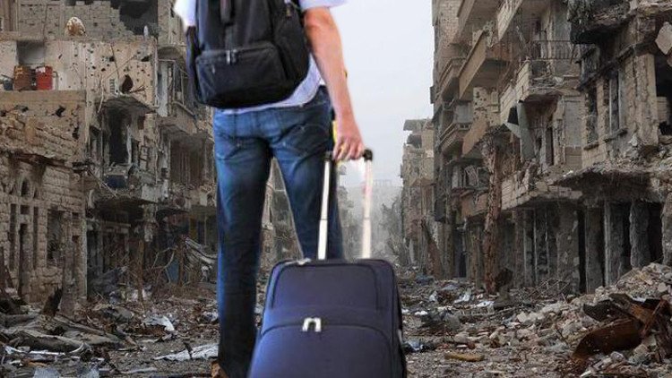 السياح الروس في رحلات إلى خط الجبهة في سوريا عام 2016!!