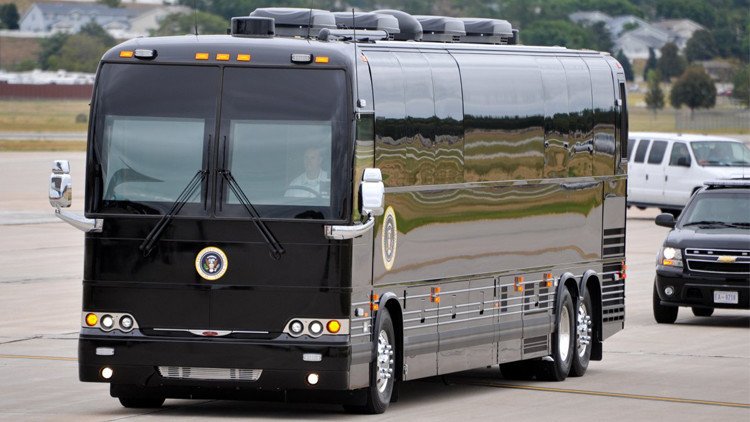 بالصور.. حافلة أوباما المدرعة!