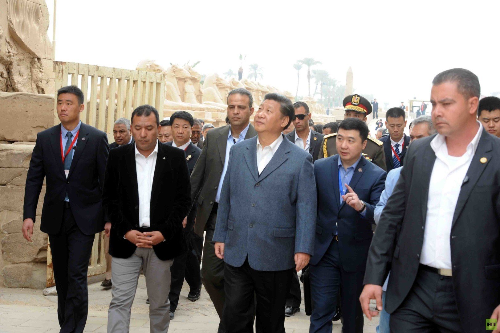 زيارة الرئيس الصيني لآثار الفراعنة فى الأقصر 