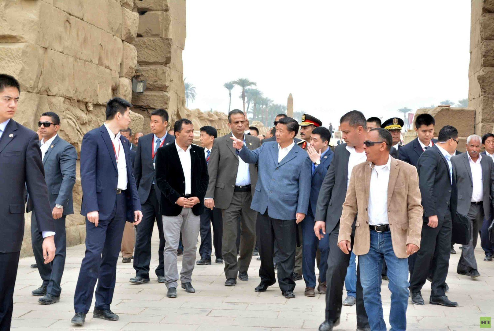 زيارة الرئيس الصيني لآثار الفراعنة فى الأقصر 