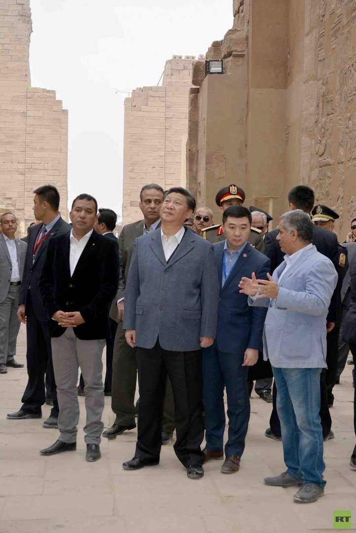 زيارة الرئيس الصيني لآثار الفراعنة فى الأقصر 