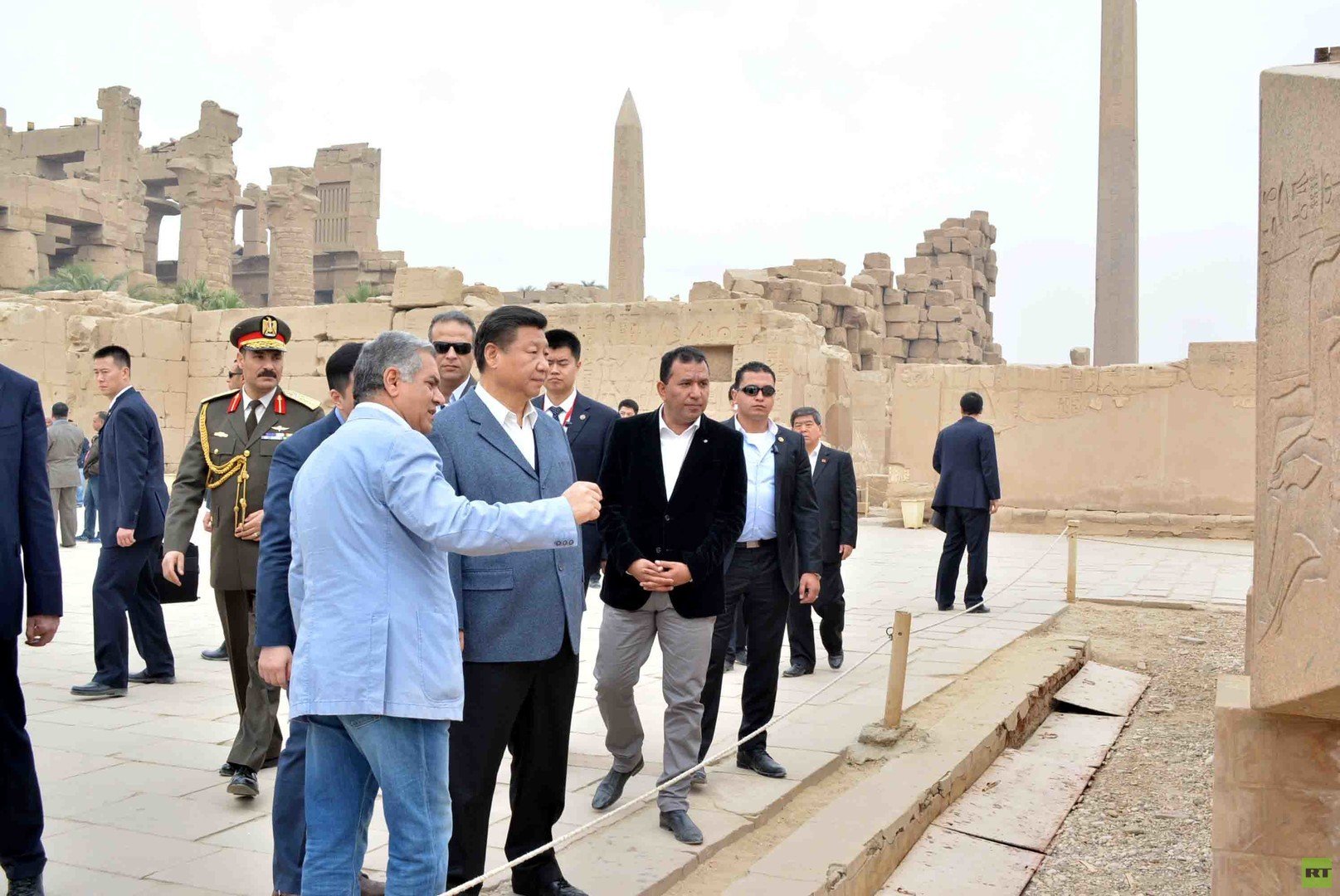زيارة الرئيس الصيني لآثار الفراعنة فى الأقصر 