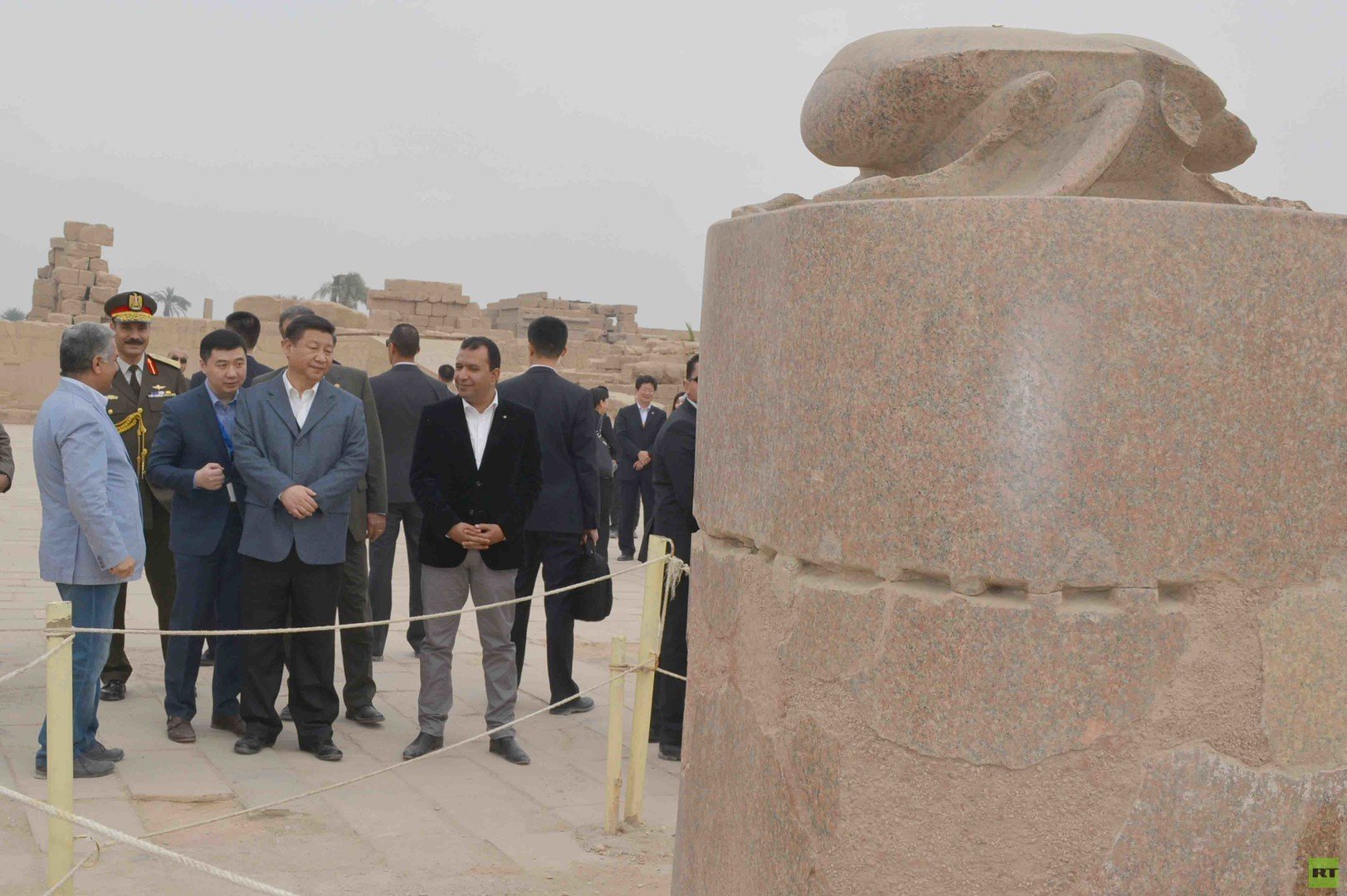 زيارة الرئيس الصيني لآثار الفراعنة فى الأقصر 