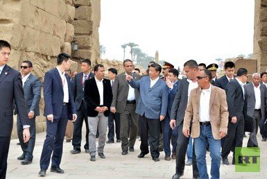 زيارة الرئيس الصيني لآثار الفراعنة فى الأقصر 