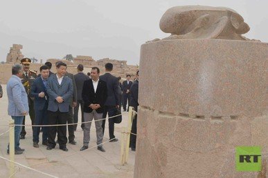 زيارة الرئيس الصيني لآثار الفراعنة فى الأقصر 