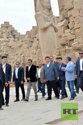 زيارة الرئيس الصيني لآثار الفراعنة فى الأقصر 