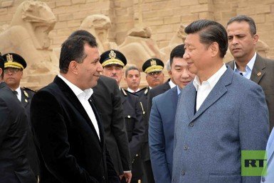 زيارة الرئيس الصيني لآثار الفراعنة فى الأقصر 