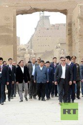زيارة الرئيس الصيني لآثار الفراعنة فى الأقصر 