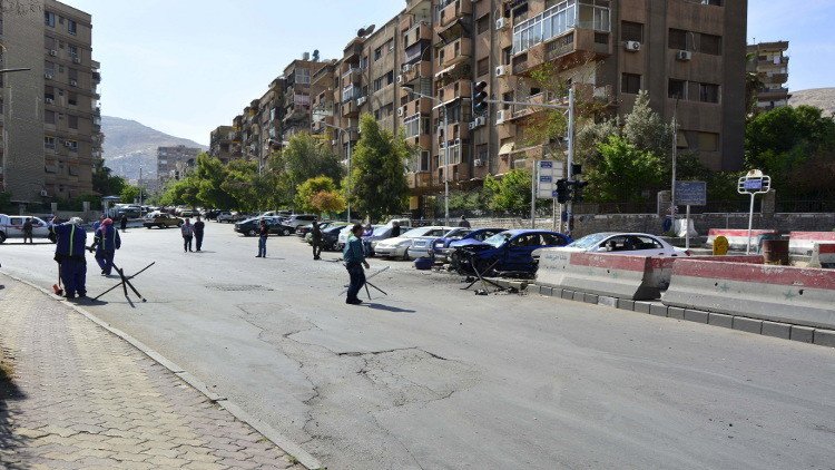 العسكريون الروس يرصدون قيام إرهابيين بقصف مناطق سكنية في دمشق
