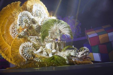  إحدى المرشحات لمنصب ملكة كرنفال سانتا كروز دي تينيريفه في جزيرة كناري الإسبانية، 3 فبراير/شباط 2016