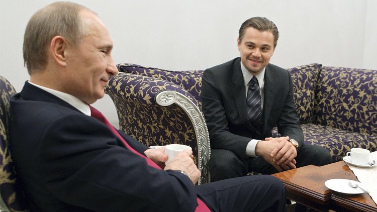 وزارة الثقافة الروسية تصف صورة بوتين ودي كابريو بـ"انترنت – ميم"