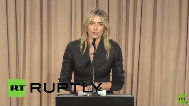 شارابوفا تعلن فشلها في اجتياز اختبار المنشطات