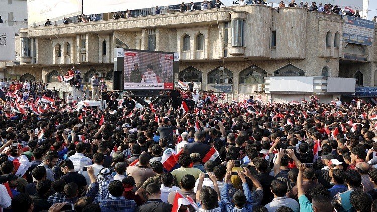 انطلاق اعتصام التيار الصدري وسط بغداد