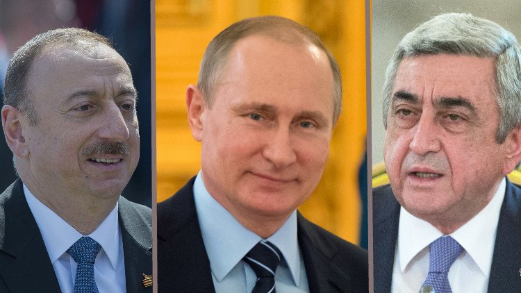 بوتين يدعو خلال اتصال هاتفي مع رئيسي أرمينيا وأذربيجان إلى وقف فوري لإطلاق النار