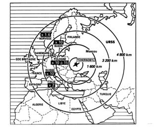 خريطة أوروبا التي توضح مدى التلوث لأنطقة مختلفة من الأراضي