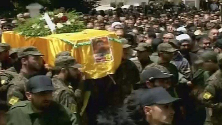 حزب الله يشيع جثمان مصطفى بدر الدين في بيروت