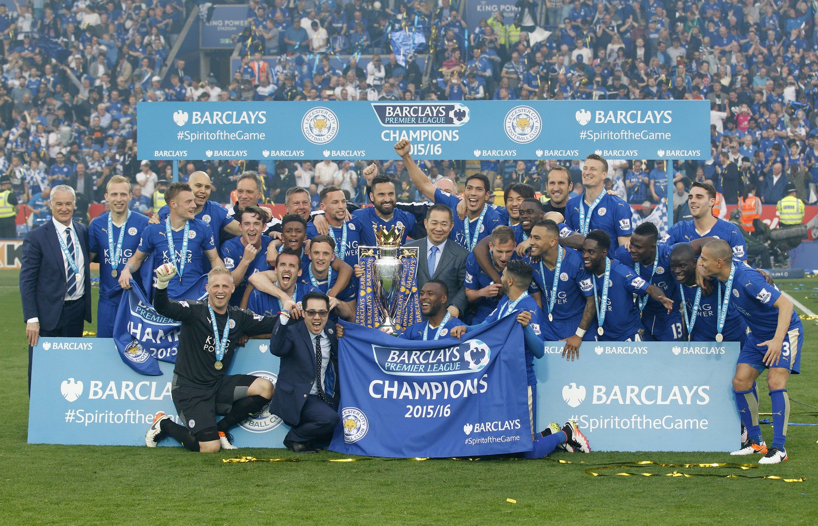 ليستر سيتي "المعجزة الكروية" بطل الدوري الإنجليزي الممتاز (البريمير ليغ)