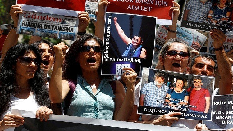 تظاهرة في اسطنبول احتجاجا على احتجاز نشطاء