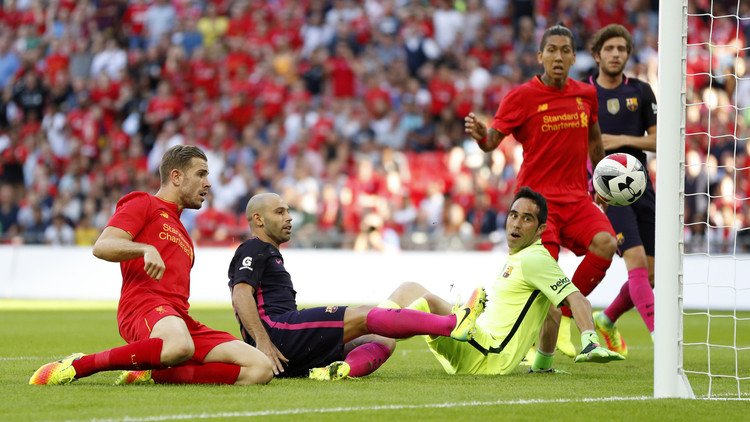 كأس الأبطال.. ليفربول يهزم برشلونة وديا