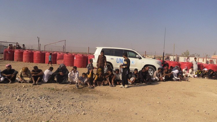 بالصور.. تدفق اللاجئين العراقيين إلى مخيم الهول 