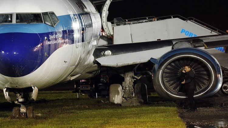 انزلاق طائرة المرشح الجمهوري لمنصب نائب ترامب