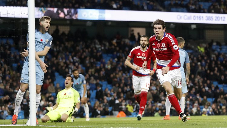 مانشستر سيتي يقع في كمين ميدلزبره في الوقت القاتل