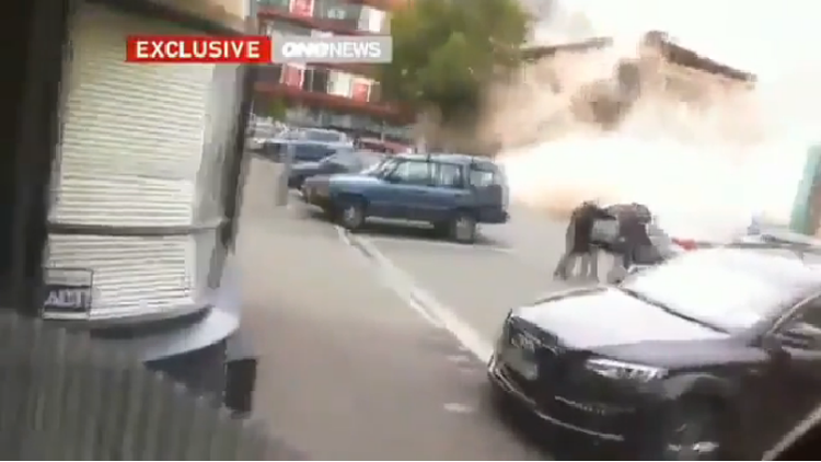 لحظة انهيار عمارة في نيوزيلندا أثناء الزلزال