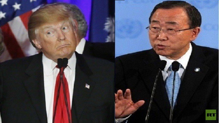 الأمم المتحدة: بان كي مون وترامب اتفقا على عقد لقاء
