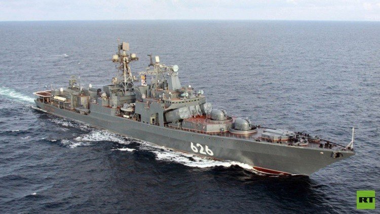 سفينة حربية روسية تنقذ سفينة أوكرانية في المتوسط