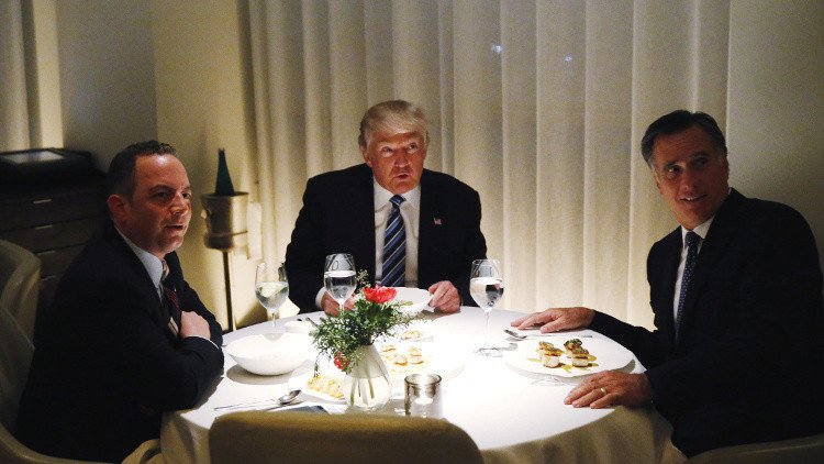 بعد مأدبة غداء رومني يغير موقفه من ترامب!