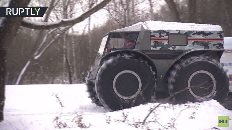 روسيا تبتكر عربة خاصة لإنقاذ غرقى الجليد