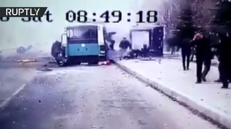 فيديو.. أولى لحظات تفجير الحافلة العسكرية في مدينة قيصري التركية