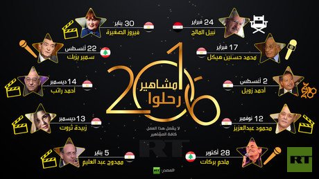 مشاهير رحلوا في 2016