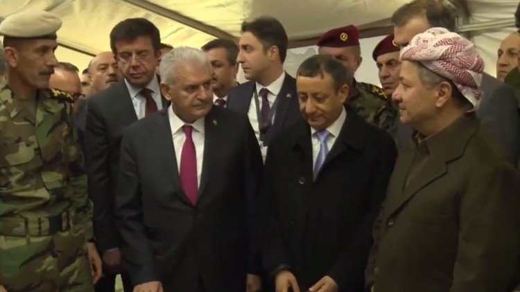 رئيس الوزراء التركي على مشارف الموصل