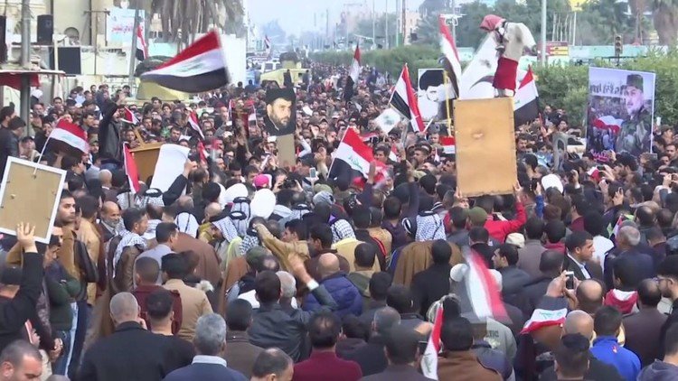 مظاهرات صاخبة في بغداد ضد البحرين