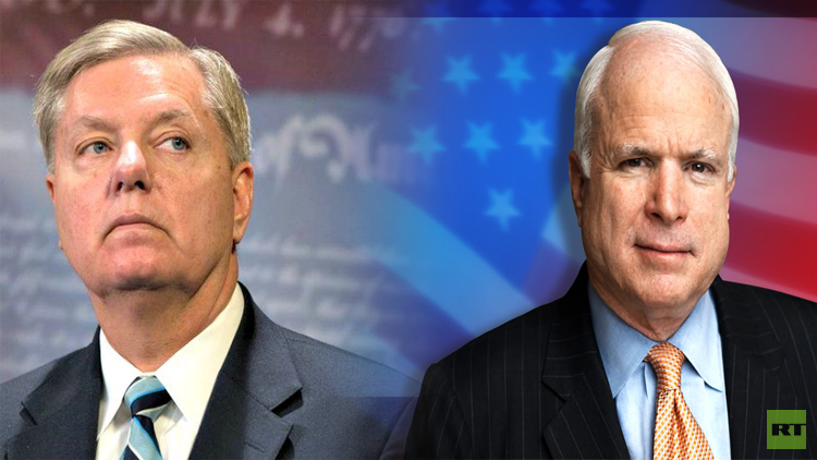 ترامب يتهم ماكين وغراهام بمحاولة إشعال حرب عالمية ثالثة