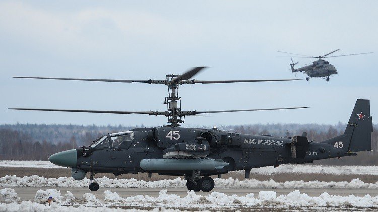 روسيا تبدأ باختبار المروحيات "КА-52" المخصصة للتصدير إلى مصر 