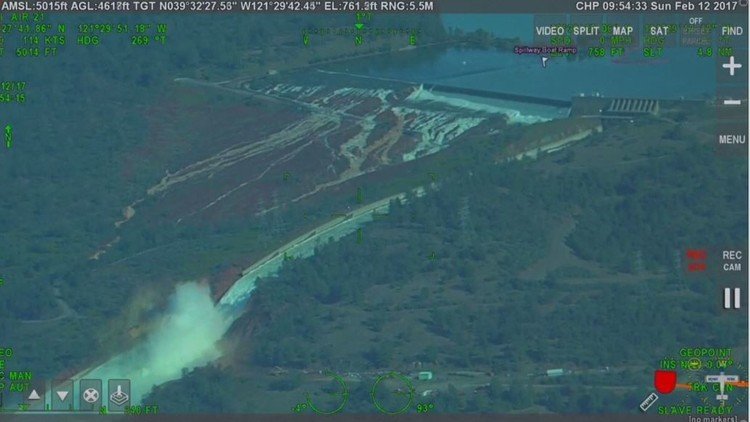 فيديو جديد مصور جوا للسد المنكوب في الولايات المتحدة