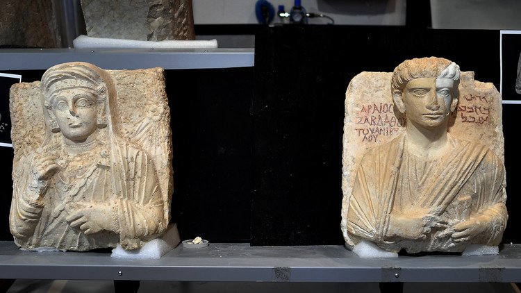 روما تعيد لسوريا تمثالين مرممين دمرهما 