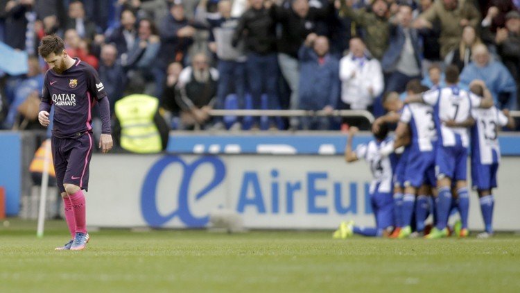 ديبورتيفو لاكارونا يفسد أفراح  برشلونة بـ 