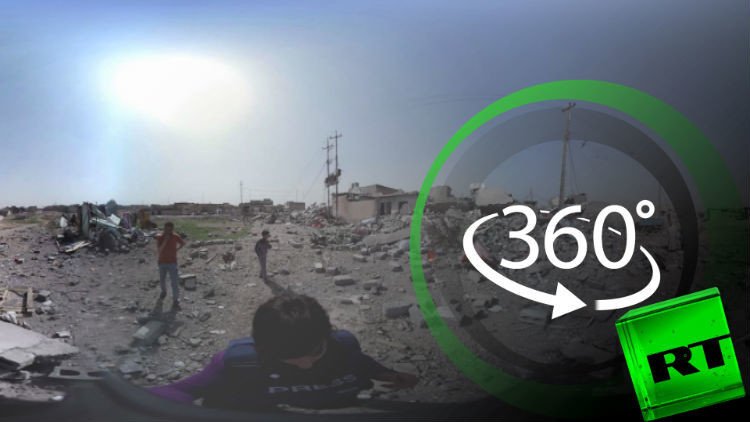 بتقنية الـ360 درجة.. مشاهد مؤسفة من مدينة الموصل