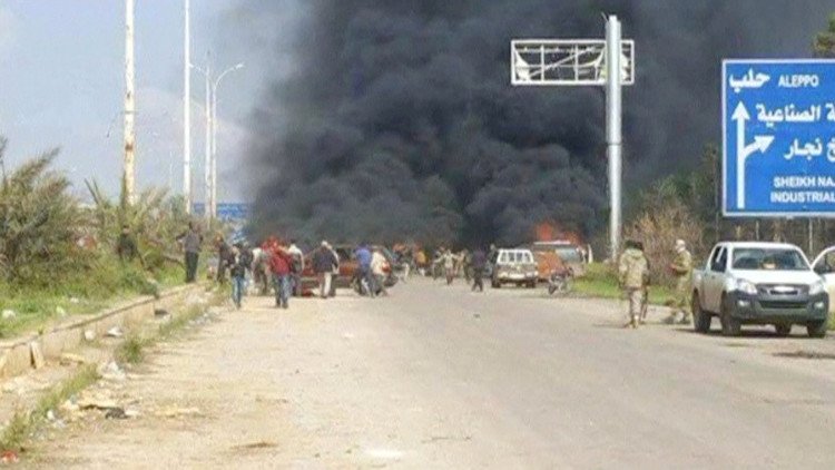 عشرات القتلى والجرحى بتفجير حافلات الخارجين من الفوعة وكفريا في حلب