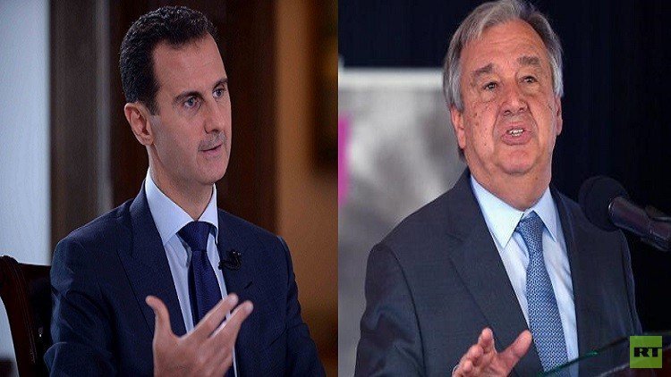 الأمين العام للأمم المتحدة يهنئ الأسد