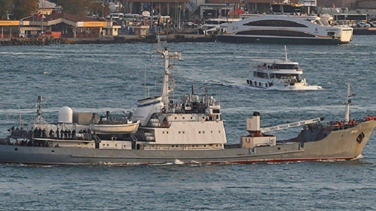 طاقم سفينة الاستطلاع الروسية الغارقة عند سواحل تركيا يصل روسيا