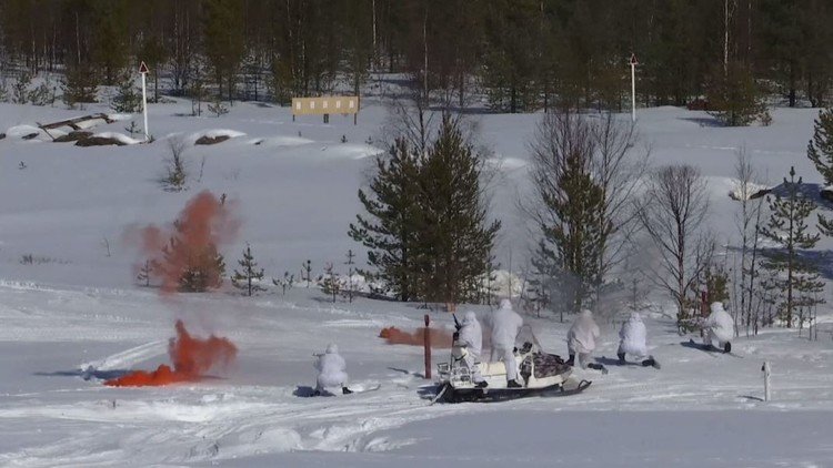 تدريبات عسكرية للجيش الروسي في محافظة مورمانسك