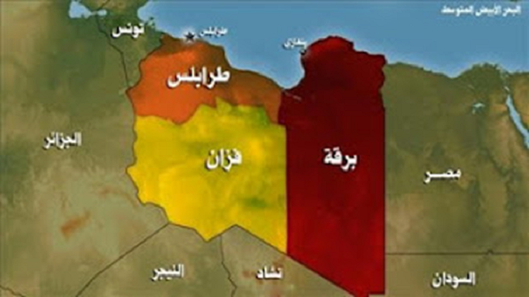 خريطة ليبيا الجديدة رسمت على منديل ورقي